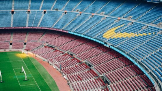Voetbalstadion van FC Barcelona waar Yamal zijn recordreeks begon